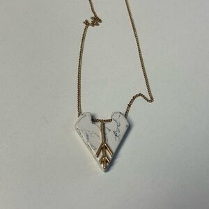 slate “etched” long necklace